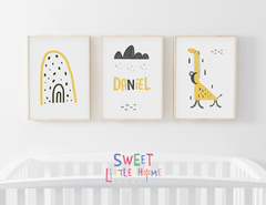 Conjunto Quadro Infantil Girafa - Daniel