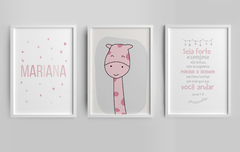 Conjunto Quadro Infantil Girafinha Mariana - comprar online