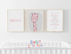 Conjunto Quadro Infantil Girafinha Mariana