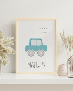 Quadro Infantil - Carrinho Mateus
