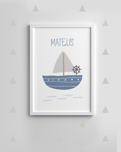 Quadro Infantil - Barquinho Mateus - comprar online