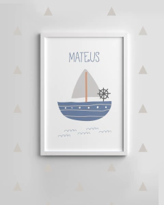 Quadro Infantil - Barquinho Mateus - comprar online