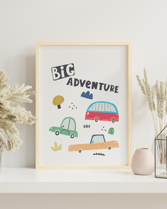 Quadro Infantil - Carrinhos Big Adventure