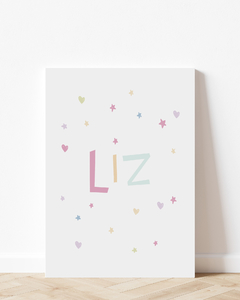 Quadro Infantil Personalizado - Liz na internet