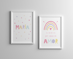 Quadros Infantil Personalizados - Eu Vim Do Céu Por Causa do Amor