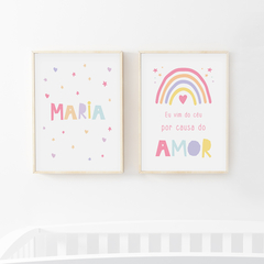 Quadros Infantil Personalizados - Eu Vim Do Céu Por Causa do Amor - comprar online