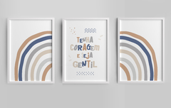 Quadro Infantil Personalizado - Tenha Coragem e Seja Gentil