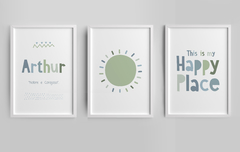 Quadro Infantil Personalizado - This Is My Happy Place Arthur - comprar online
