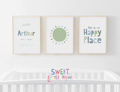 Quadro Infantil Personalizado - This Is My Happy Place Arthur