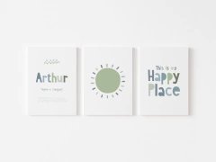 Placas Decorativas Personalizadas - This Is My Happy Place Arthur