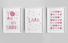 Quadro Infantil Personalizado - You Are My Sunshine Lara