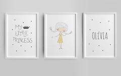 Conj. Quadro Infantil Personalizado - Olivia
