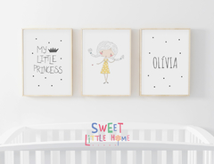 Conj. Quadro Infantil Personalizado - Olivia