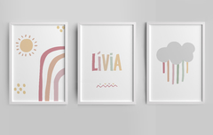Conj. Quadro Infantil Personalizado - Livia