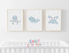 Conj. Quadro  Infantil - Fundo do Mar