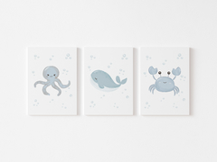 Conj. Quadro  Infantil - Fundo do Mar