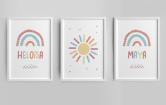 Conj. Quadro Infantil Personalizado - Maya e Heloisa