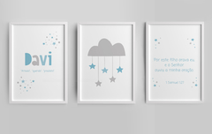 Conj. Quadro Infantil Personalizado - Davi
