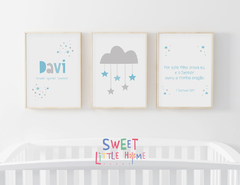 Conj. Quadro Infantil Personalizado - Davi