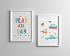 Conj. Quadro Infantil - Play All Day
