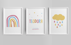 Conj. Quadro Infantil Personalizado - Teodora - comprar online