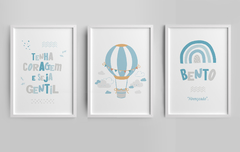Conj. Quadro Infantil Personalizado - Balão Bento