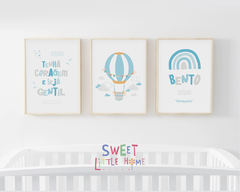 Conj. Quadro Infantil Personalizado - Balão Bento