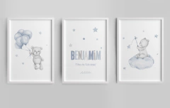 Quadro Infantil Personalizado - Ursinhos Benjamim na internet