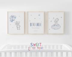 Quadro Infantil Personalizado - Ursinhos Benjamim - comprar online