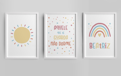 Conj. Quadro Infantil Personalizado - Aquele Que Te Guarda