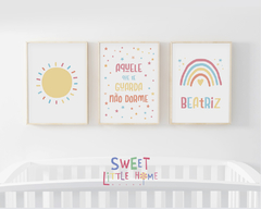 Conj. Quadro Infantil Personalizado - Aquele Que Te Guarda