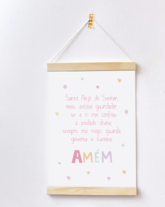 Flâmula Decorativa - Oração do Santo Anjo