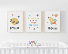 Conj Quadro Infantil Astronauta