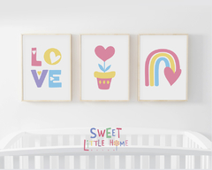 Conj. Quadro Infantil - Love