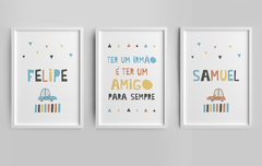 Conj. Quadro Infantil Personalizado - Ter Um Irmão