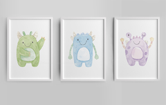 Conj. Quadro Infantil Monstrinhos Divertidos