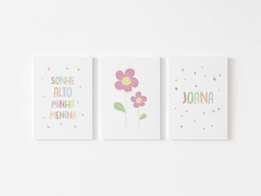 Placas Decorativas Personalizadas - Sonhe Alto Joana