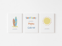 Placas Decorativas Personalizadas - Surf Brothers