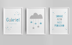 Quadros Decorativos Infantil - Sonhe Alto Meu Pequeno