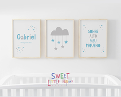 Quadros Decorativos Infantil - Sonhe Alto Meu Pequeno
