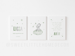 Placas Decorativas Oração do Anjo - Ursinho Lucca