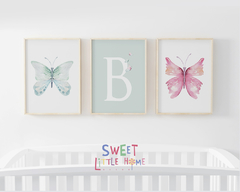 Conjunto Quadro Infantil Borboleta -  Sweet Little Home Decor - Quadro Infantil Personalizados 