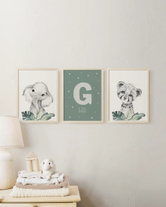 Kit Quadro Infantil Safari - Gael