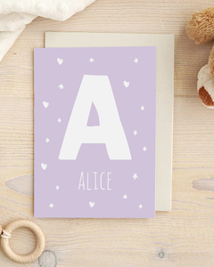 Quadro Infantil Personalizado Inicial do Nome Alice