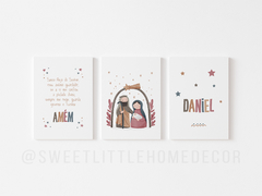 Conjunto Placas Decorativas - Oração Anjo Daniel