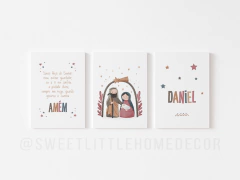 Conjunto Placas Decorativas - Oração Anjo Daniel