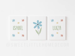 Placas Decorativas Quarto Irmãs - Isabel e Luiza