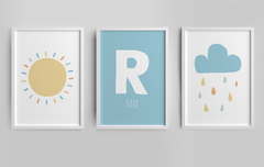 Quadro Infantil Sol e Nuvem - Ravi Inicial