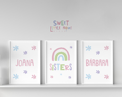Quadros Infantil Personalizado Sisters Joana e Barbara