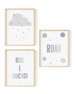 Kit Quadro Infantil Deus E Gracioso Ruan